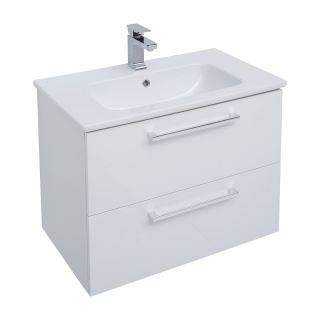 Тумба подвесная Dreja.Rus GIO 80 под умывальник Эйфория-80, белый глянец